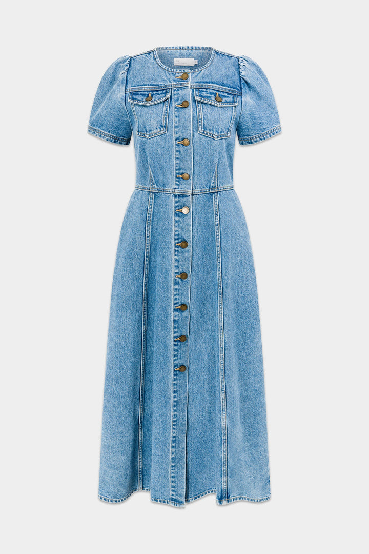 Allude Dress - mid denim flat lay