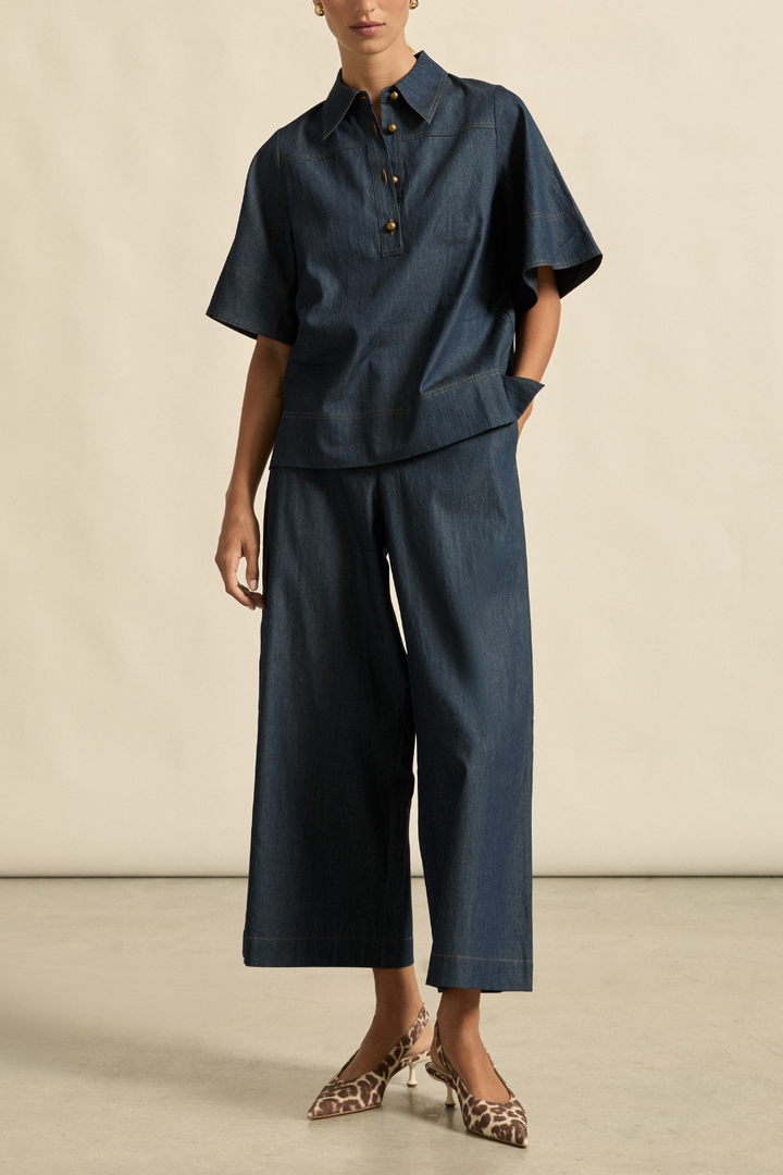 Zoe Kratzmann | Astute Pant | Dark Chambray