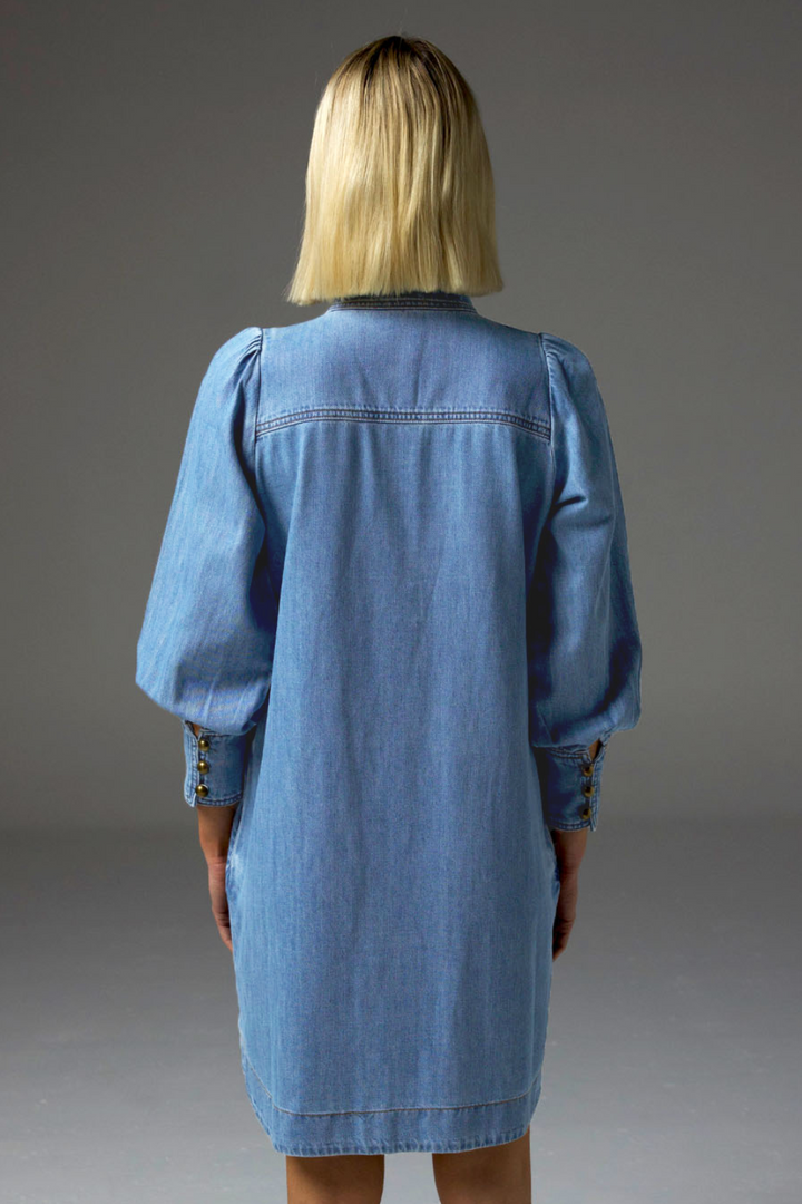 Zoe Kratzmamm | Elocution Dress | Light Washed Denim