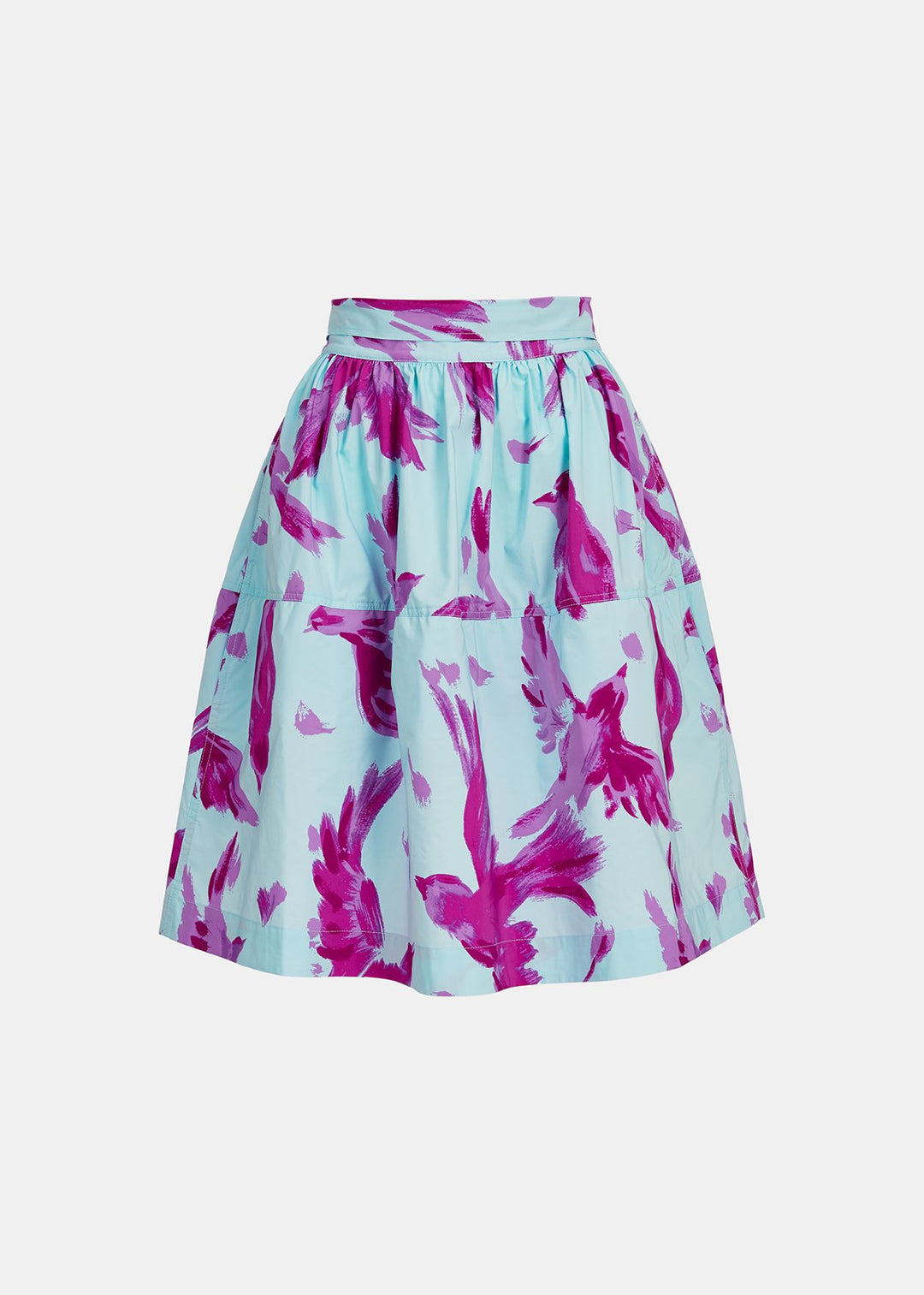 Essentiel Antwerp | Everafter Gathered Mini Skirt | Light Blue & Purple