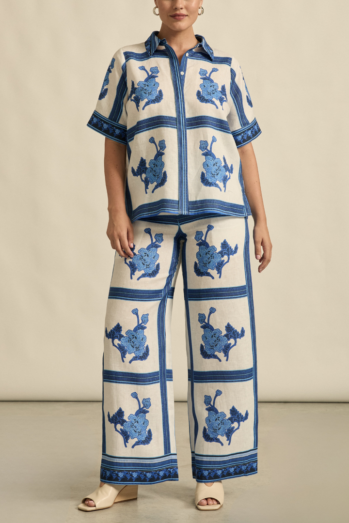 Zoe Kratzmann | Gesture Pant | Azure Collage