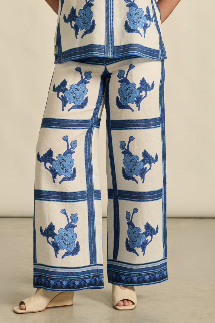 Zoe Kratzmann | Gesture Pant | Azure Collage