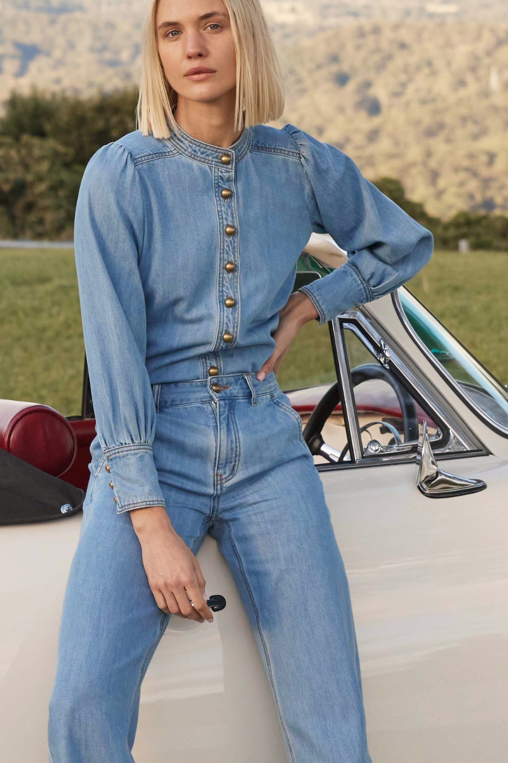 Zoe Kratzmann | Hanker Top | Light Washed Denim