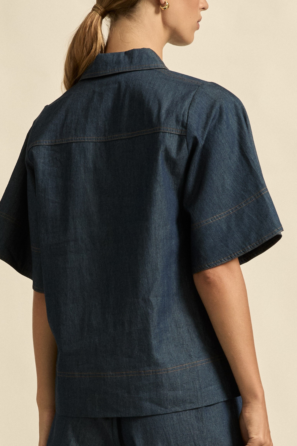 Zoe Kratzmann | Insinuate Top | Dark Chambray