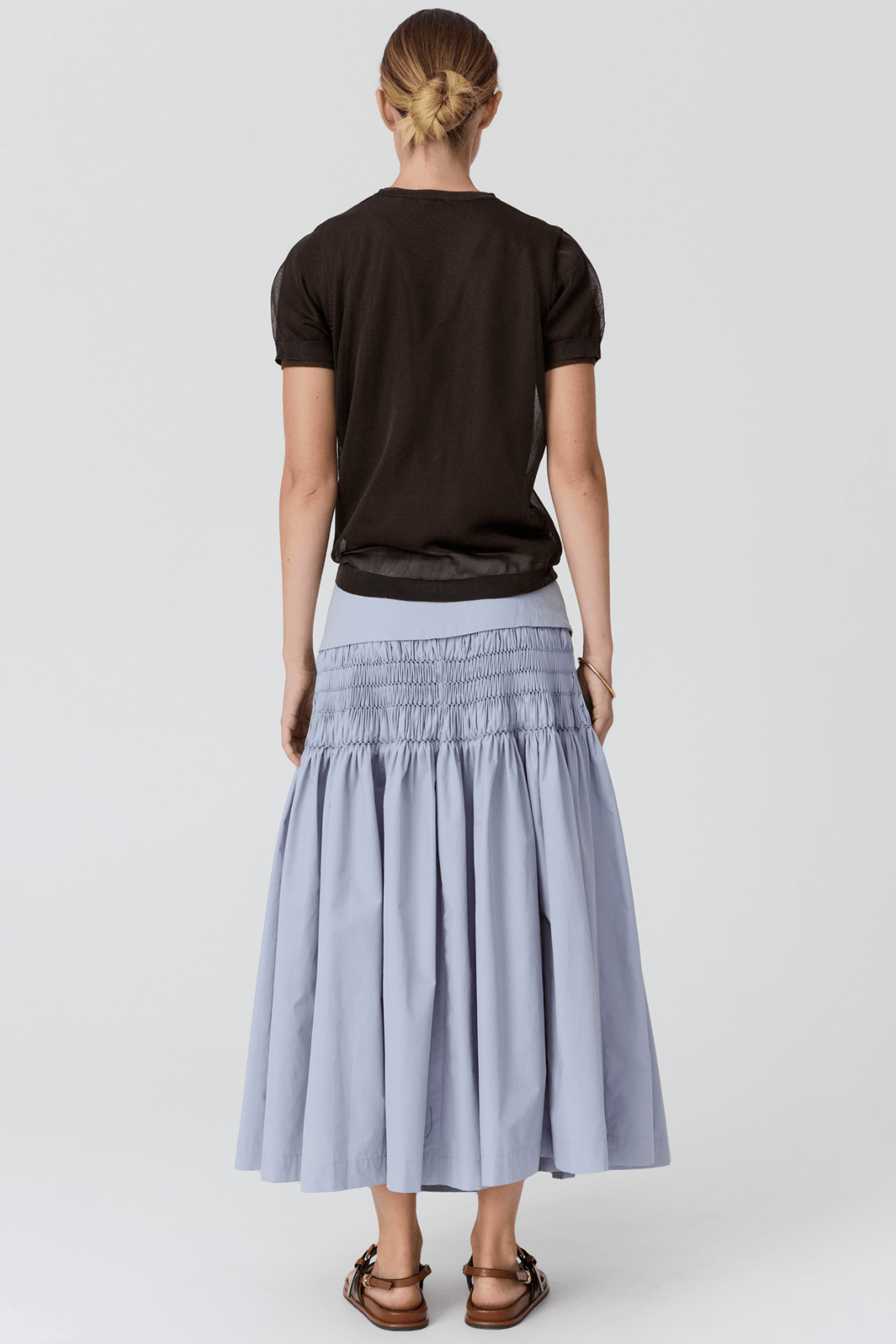 Kaspar Layered Tee - Choc/Choc