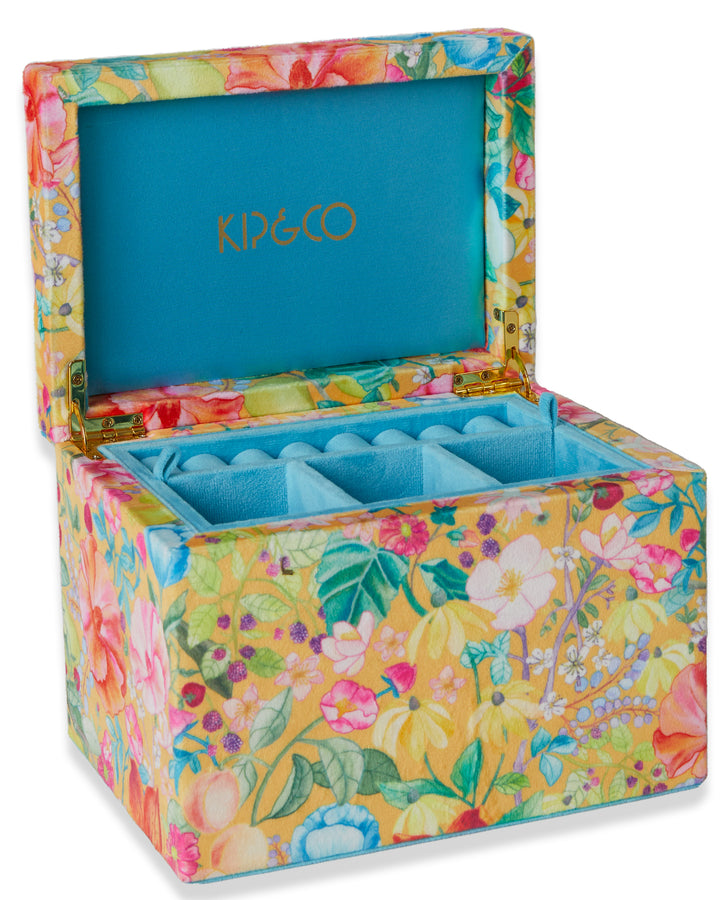 Kip & Co | Abundance Marigold Large Velvet Jewellery Box