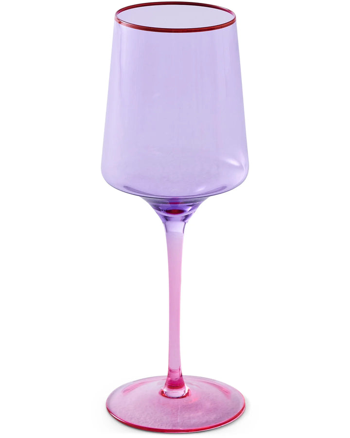 Kip & Co | Lilac Colour Block Vino Glass 2P Set