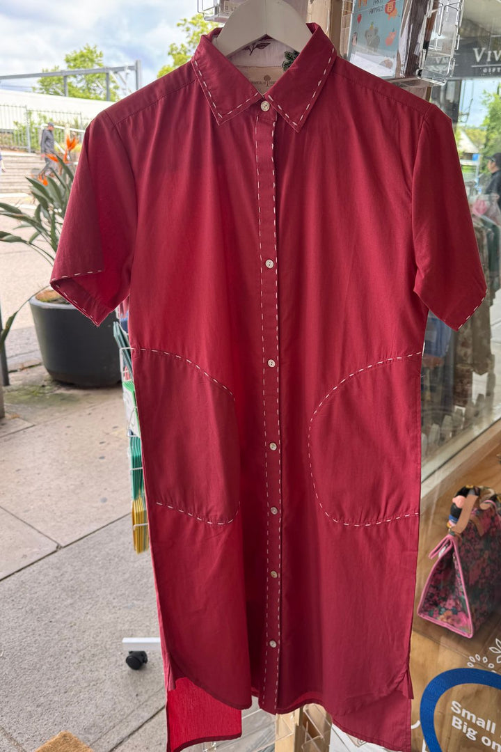 Mandalay Designs | Barbara Shirtdress | | Claret