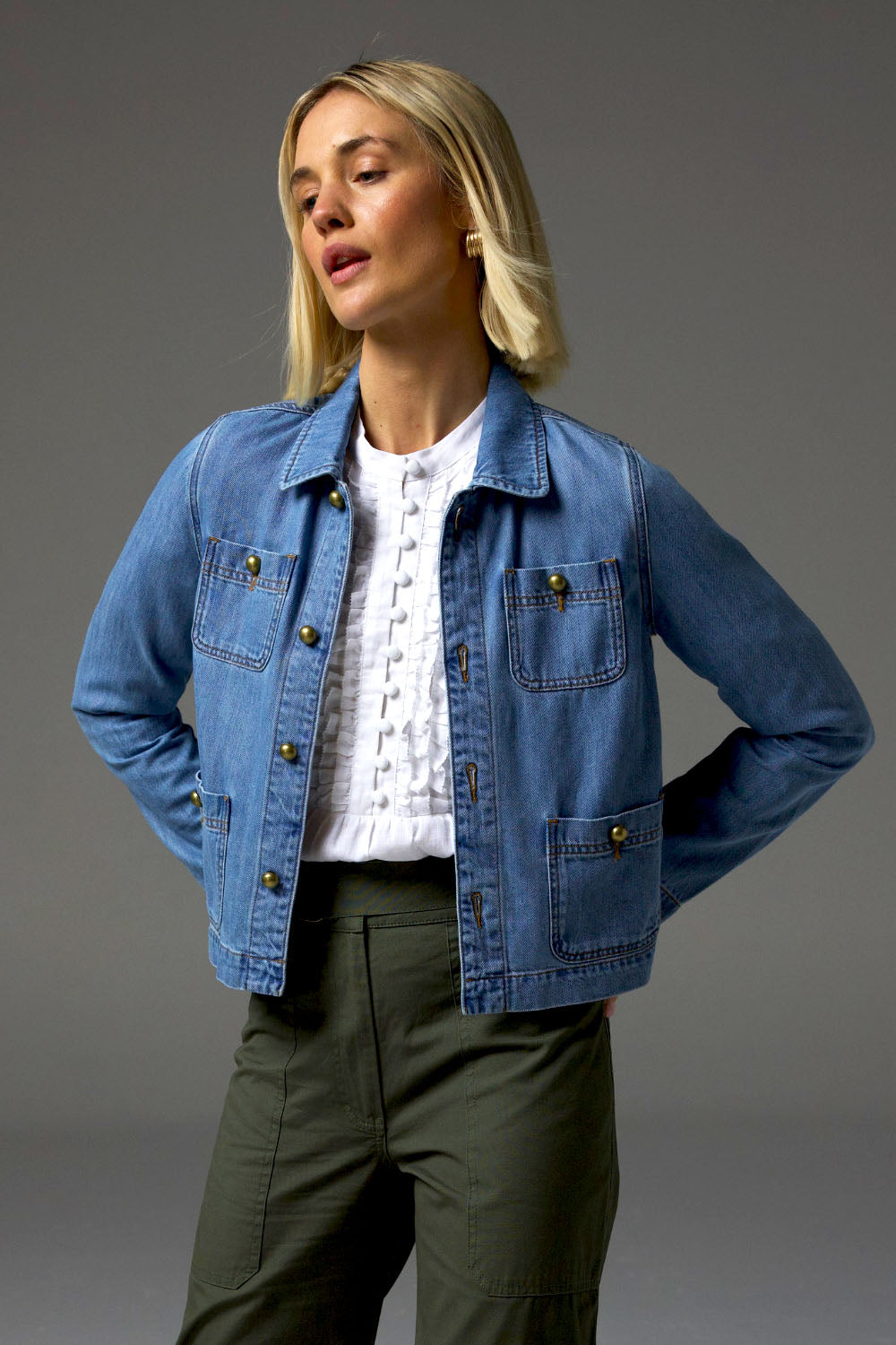 Zoe Kratzmann | Palpable Jacket | Light Washed Denim