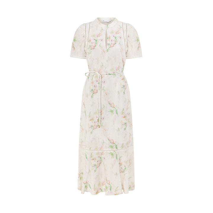 Poem Dress - painterly bloom flat lay