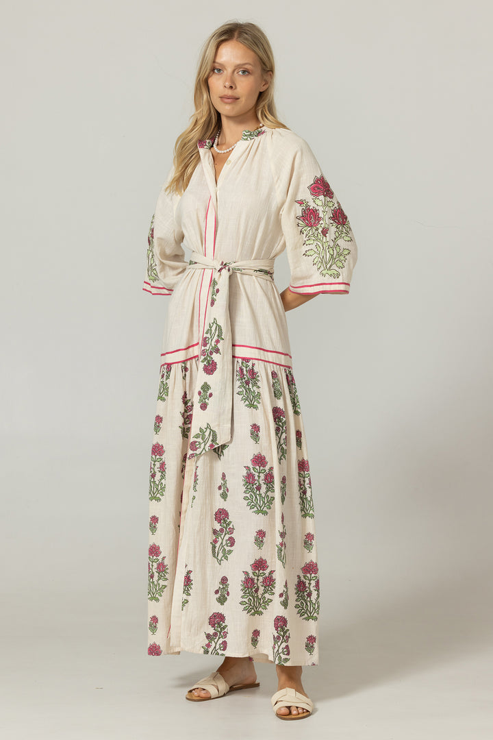 Miss June Paris | Gilda Long Dress | Off White / Ecru