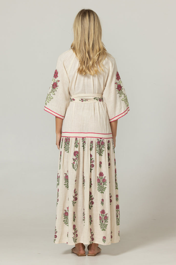 Miss June Paris | Gilda Long Dress | Off White / Ecru