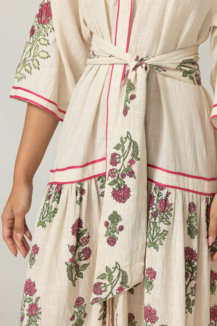 Miss June Paris | Gilda Long Dress | Off White / Ecru