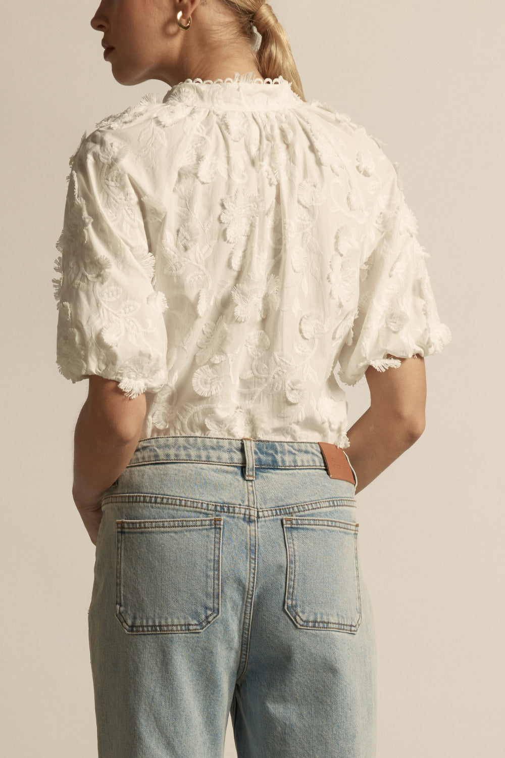 Zoe Kratzmann | Solstice Top | Porcelain Broderie