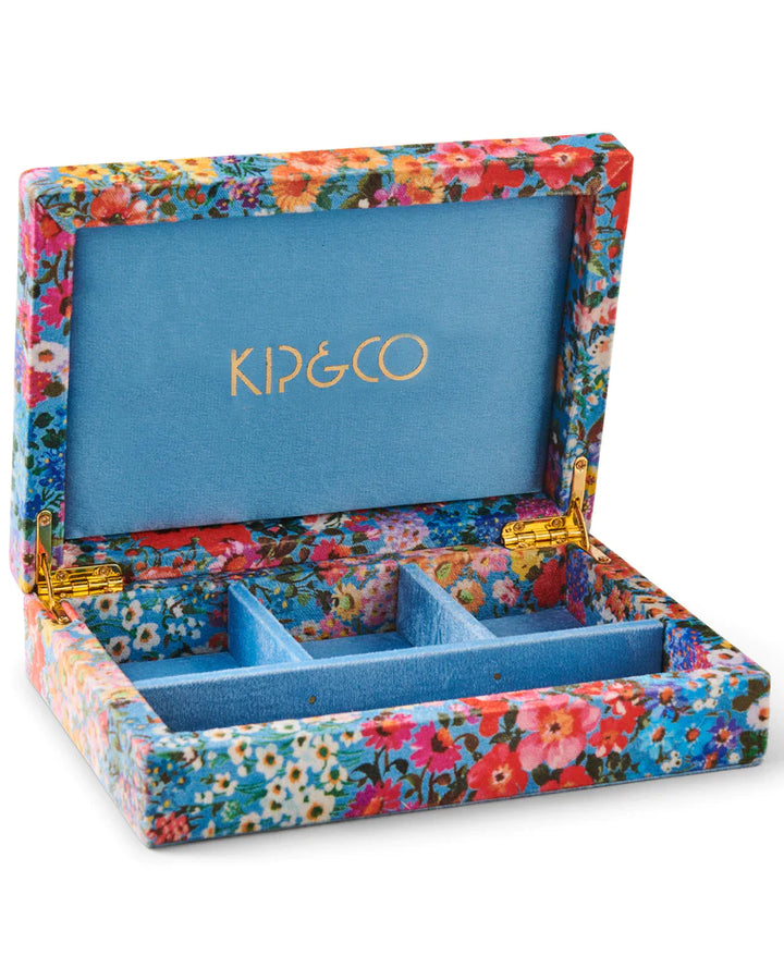 KIP&CO | FOREVER FLORAL VELVET JEWELLERY BOX - SMALL