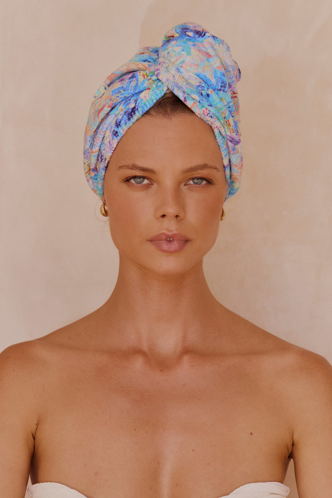 LOUVELLE RIVA HAIR TOWEL WRAP | ARTSY FLORAL