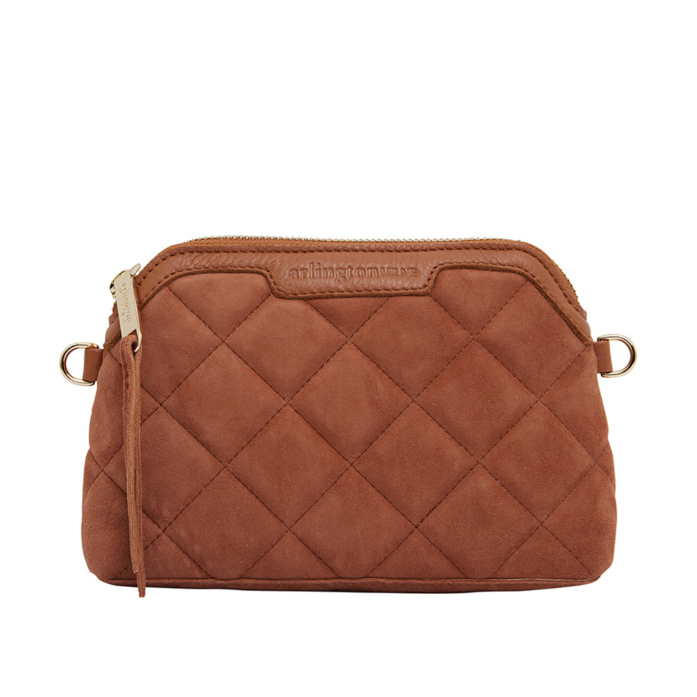 ARLINGTON MILNE | MINI ABIGAIL | QUILTED GINGERBREAD SUEDE