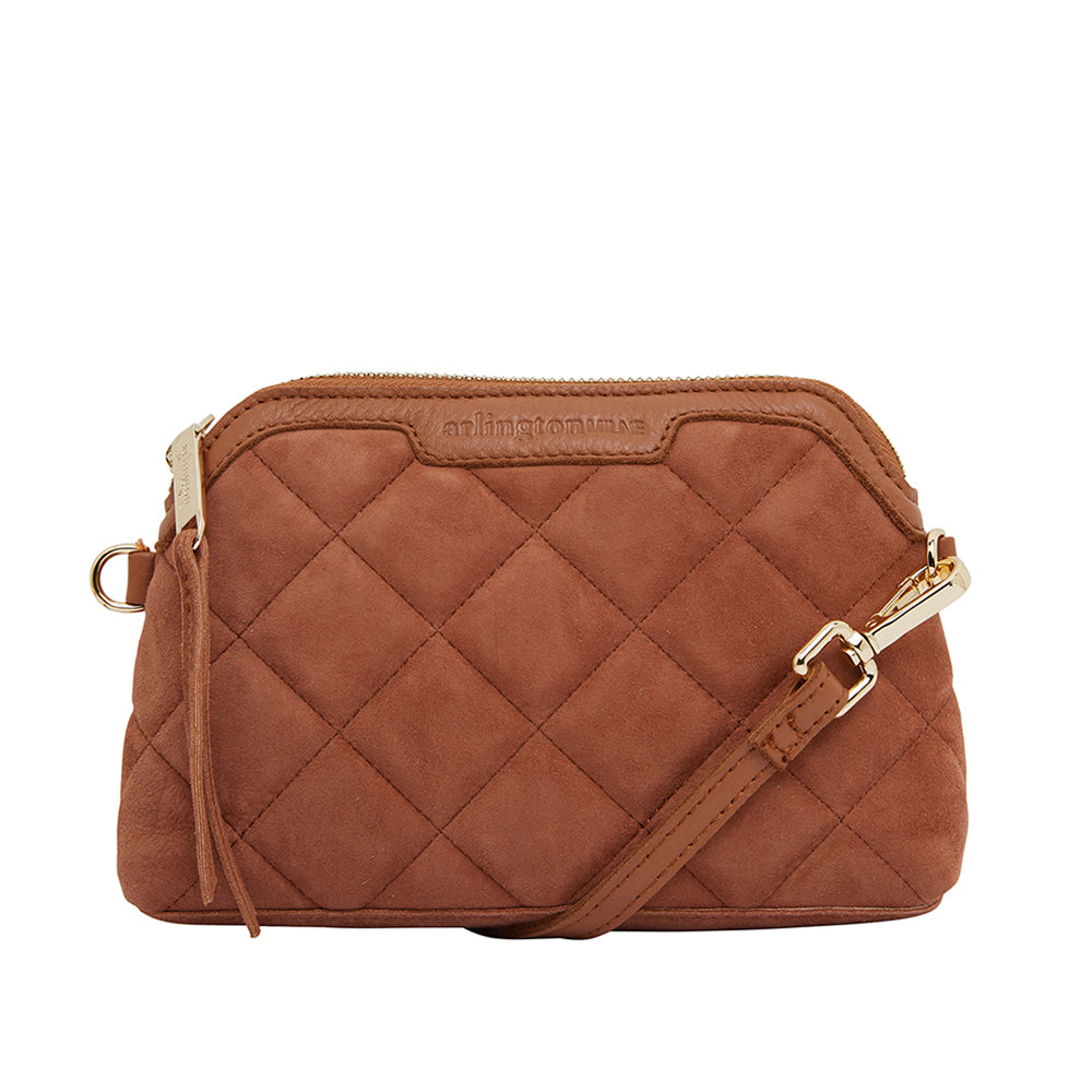 ARLINGTON MILNE | MINI ABIGAIL | QUILTED GINGERBREAD SUEDE