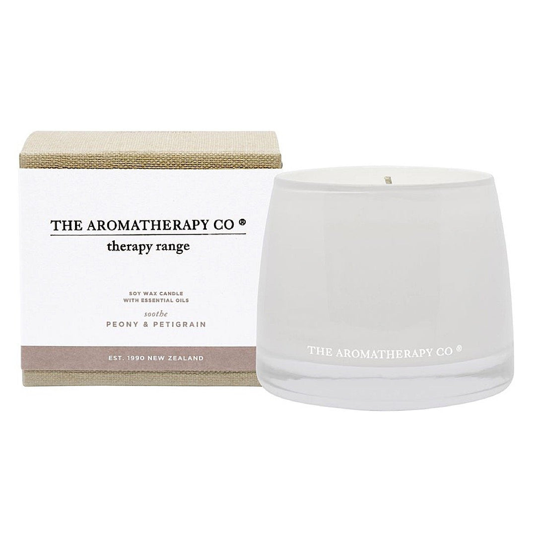 THE AROMATHERAPY CO | CANDLE SOOTHE | PEONY AND PETITGRAIN CANDLE